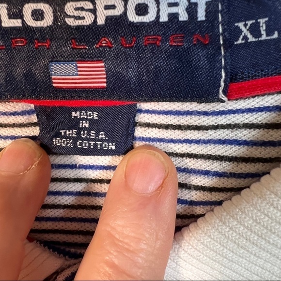 POLO SPORT Golf shirt Size XL. Mens polo with one button closure. Hi-lo hem - Picture 10 of 10